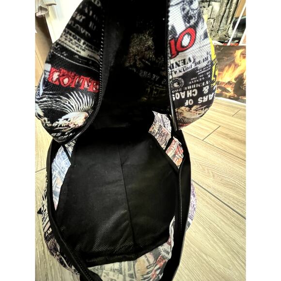 PUNK Rock Hardcore Black Backpack Bag GBH Music Black Flag - Picture 12 of 12